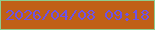 文字の大きさ：2、枠の色：8ecd8e、背景の色：c06017、文字の色：6e52e6 無料ブログパーツのブログ時計