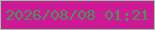 文字の大きさ：3、枠の色：8ecdaa、背景の色：cd1995、文字の色：489558 無料ブログパーツのブログ時計
