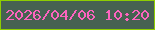 文字の大きさ：3、枠の色：8ece01、背景の色：466251、文字の色：fd64bf 無料ブログパーツのブログ時計