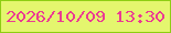 文字の大きさ：4、枠の色：8ece13、背景の色：e4f66e、文字の色：eb3c92 無料ブログパーツのブログ時計