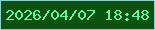 文字の大きさ：2、枠の色：8ececc、背景の色：0c520e、文字の色：52fda4 無料ブログパーツのブログ時計