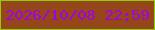 文字の大きさ：4、枠の色：8ecf0a、背景の色：96461b、文字の色：a202e1 無料ブログパーツのブログ時計