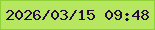 文字の大きさ：4、枠の色：8ed036、背景の色：b7e660、文字の色：290c3d 無料ブログパーツのブログ時計