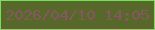 文字の大きさ：3、枠の色：8ed06c、背景の色：58682a、文字の色：81595f 無料ブログパーツのブログ時計