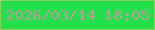 文字の大きさ：4、枠の色：8ed35f、背景の色：24df4c、文字の色：c09a9a 無料ブログパーツのブログ時計