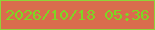 文字の大きさ：3、枠の色：8ed438、背景の色：d96c4d、文字の色：7ed723 無料ブログパーツのブログ時計