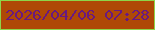 文字の大きさ：2、枠の色：8ed549、背景の色：af4906、文字の色：691980 無料ブログパーツのブログ時計