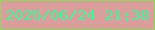 文字の大きさ：3、枠の色：8ed75e、背景の色：d99e9b、文字の色：3df896 無料ブログパーツのブログ時計