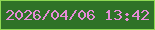 文字の大きさ：3、枠の色：8ed953、背景の色：2f7227、文字の色：e68cd7 無料ブログパーツのブログ時計