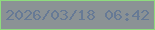 文字の大きさ：1、枠の色：8edb7e、背景の色：8b9295、文字の色：677a95 無料ブログパーツのブログ時計