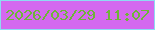 文字の大きさ：5、枠の色：8edbf2、背景の色：d469ef、文字の色：6eb538 無料ブログパーツのブログ時計