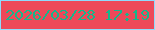 文字の大きさ：2、枠の色：8edbfc、背景の色：ed4959、文字の色：15b78b 無料ブログパーツのブログ時計