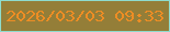 文字の大きさ：2、枠の色：8edccd、背景の色：947e38、文字の色：ee8d24 無料ブログパーツのブログ時計