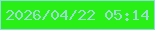 文字の大きさ：5、枠の色：8edce0、背景の色：29ef16、文字の色：99dcd3 無料ブログパーツのブログ時計