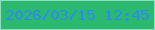 文字の大きさ：3、枠の色：8edfbd、背景の色：2ab96f、文字の色：2a8bf5 無料ブログパーツのブログ時計