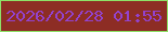 文字の大きさ：1、枠の色：8ee067、背景の色：8d2d24、文字の色：9342cd 無料ブログパーツのブログ時計