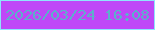 文字の大きさ：4、枠の色：8ee4fc、背景の色：bf47f7、文字の色：5bb0cb 無料ブログパーツのブログ時計