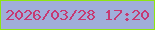 文字の大きさ：2、枠の色：8ee513、背景の色：a0aeda、文字の色：c63972 無料ブログパーツのブログ時計