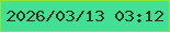 文字の大きさ：2、枠の色：8ee536、背景の色：42df94、文字の色：293619 無料ブログパーツのブログ時計