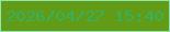 文字の大きさ：5、枠の色：8ee6b2、背景の色：629b15、文字の色：34b260 無料ブログパーツのブログ時計