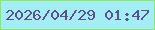 文字の大きさ：2、枠の色：8ee863、背景の色：a3eef4、文字の色：604f8d 無料ブログパーツのブログ時計