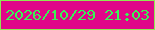 文字の大きさ：1、枠の色：8ee952、背景の色：e00689、文字の色：39f456 無料ブログパーツのブログ時計