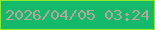 文字の大きさ：4、枠の色：8eed2b、背景の色：14b96b、文字の色：b5a79d 無料ブログパーツのブログ時計