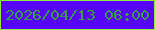 文字の大きさ：4、枠の色：8eed3d、背景の色：5604f8、文字の色：389c49 無料ブログパーツのブログ時計