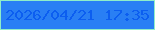 文字の大きさ：2、枠の色：8eeec9、背景の色：297ff4、文字の色：0c5ef0 無料ブログパーツのブログ時計
