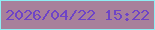 文字の大きさ：4、枠の色：8eeef4、背景の色：a8809b、文字の色：6e44c6 無料ブログパーツのブログ時計