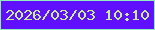 文字の大きさ：1、枠の色：8eefba、背景の色：6110fe、文字の色：c7f190 無料ブログパーツのブログ時計