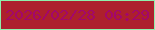 文字の大きさ：2、枠の色：8ef0ab、背景の色：ad202d、文字の色：a2076b 無料ブログパーツのブログ時計