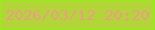 文字の大きさ：1、枠の色：8ef30f、背景の色：b4d53a、文字の色：ec9d85 無料ブログパーツのブログ時計