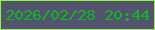 文字の大きさ：2、枠の色：8ef34d、背景の色：53536d、文字の色：0db826 無料ブログパーツのブログ時計