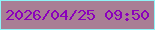 文字の大きさ：4、枠の色：8ef4f8、背景の色：a97e95、文字の色：8b00bb 無料ブログパーツのブログ時計