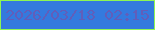 文字の大きさ：5、枠の色：8ef654、背景の色：347ade、文字の色：615eba 無料ブログパーツのブログ時計
