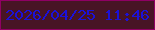 文字の大きさ：4、枠の色：8f0064、背景の色：481425、文字の色：1c11d7 無料ブログパーツのブログ時計