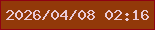 文字の大きさ：5、枠の色：8f0213、背景の色：923909、文字の色：e9cad7 無料ブログパーツのブログ時計