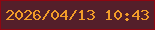 文字の大きさ：2、枠の色：8f0611、背景の色：541f2a、文字の色：f29c29 無料ブログパーツのブログ時計
