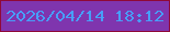 文字の大きさ：1、枠の色：8f0938、背景の色：7f35ae、文字の色：489ef8 無料ブログパーツのブログ時計