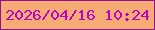 文字の大きさ：3、枠の色：8f1390、背景の色：f6ab75、文字の色：b506c6 無料ブログパーツのブログ時計