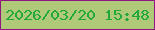 文字の大きさ：3、枠の色：8f1581、背景の色：b0c979、文字の色：21a93d 無料ブログパーツのブログ時計