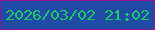 文字の大きさ：1、枠の色：8f1594、背景の色：1f4aa5、文字の色：1dc966 無料ブログパーツのブログ時計