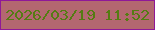 文字の大きさ：1、枠の色：8f1898、背景の色：b36770、文字の色：557c13 無料ブログパーツのブログ時計