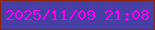 文字の大きさ：2、枠の色：8f2106、背景の色：473fa3、文字の色：f501f0 無料ブログパーツのブログ時計