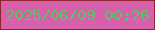 文字の大きさ：3、枠の色：8f2430、背景の色：d660ab、文字の色：55c75f 無料ブログパーツのブログ時計