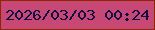 文字の大きさ：3、枠の色：8f2501、背景の色：c84875、文字の色：100f45 無料ブログパーツのブログ時計