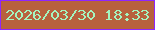 文字の大きさ：1、枠の色：8f26fe、背景の色：b8613e、文字の色：a4f5c0 無料ブログパーツのブログ時計
