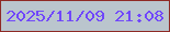 文字の大きさ：5、枠の色：8f2925、背景の色：bac5cd、文字の色：7047fb 無料ブログパーツのブログ時計