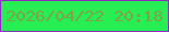 文字の大きさ：1、枠の色：8f29c6、背景の色：27ee52、文字の色：7ea24a 無料ブログパーツのブログ時計